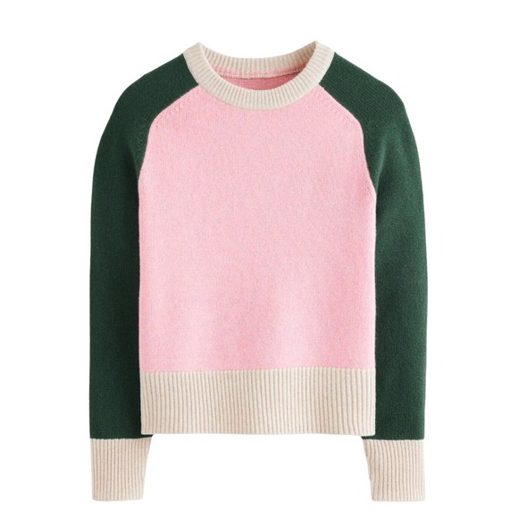 Boden Olivia Merino Wool Colorblock Sweater Size Large - Picture 4 of 11